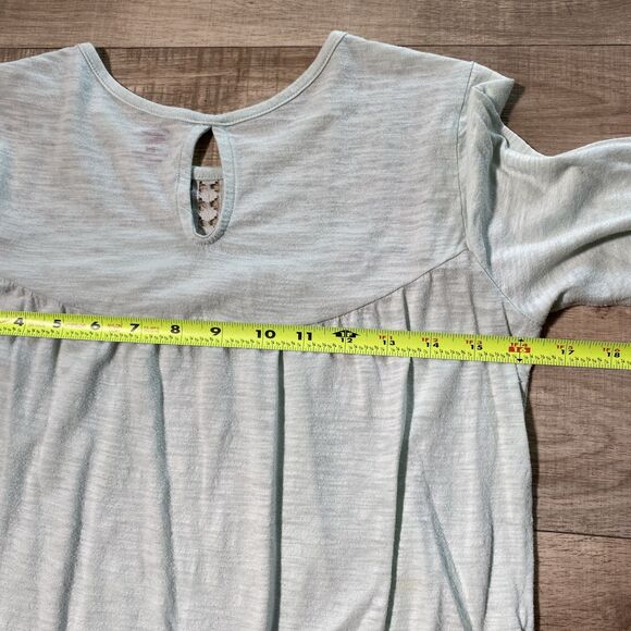 Old Navy Girls Blouse Shirt Lace Detail Boho Mint Green Size XL(14) - Picture 6 of 8